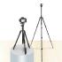 JMARY KT325-NB30 1.6m Aluminum Alloy Cell Phone Tripod Stand for SLR, Action Camera Rotating Portable Tripod Holder - Black
